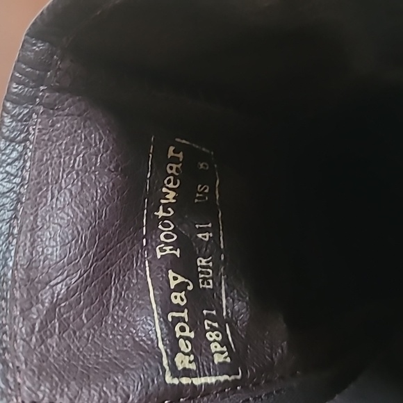 Replay Leather Canvas Boots - Picture 6 of 6